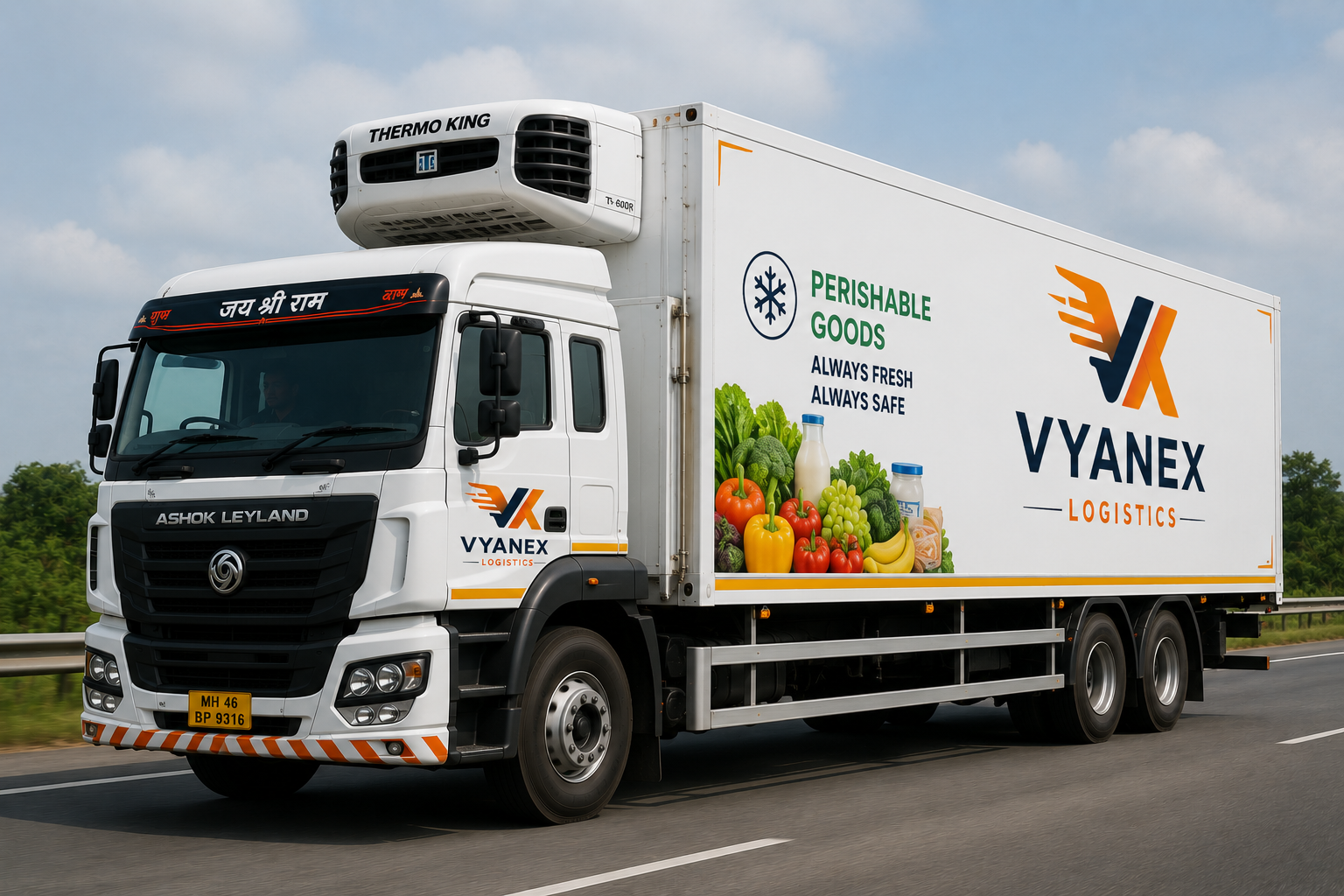 Fresh produce ready for cold chain transport